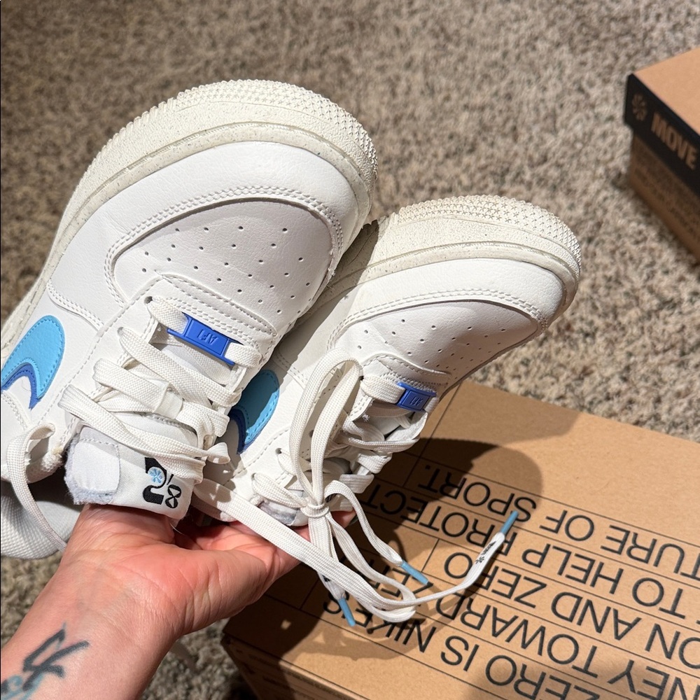 Blue Swooshes Mark The Nike Air Force 1’s Second ’82-Themed Colorway - Picture 10 of 15